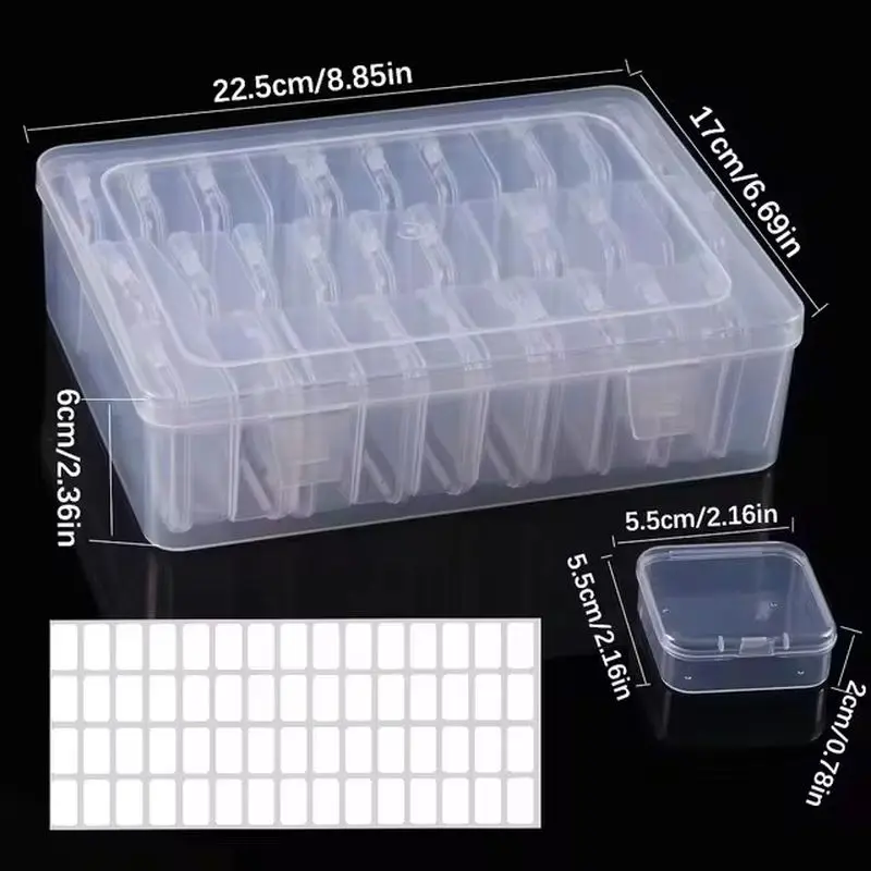 

DIY Diamond Painting Embroidery Storage Box 30/15/14Grids Art Embroidery Accessories Beads Display Sorting Box Storage Container