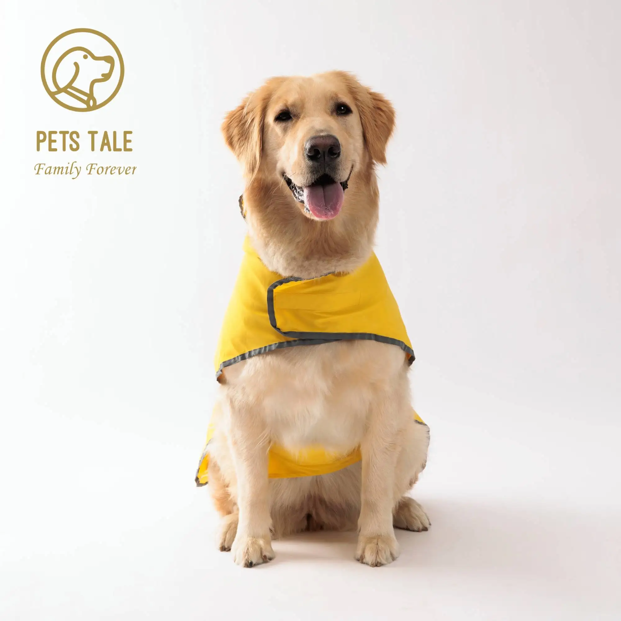 All Weather Dog Raincoat: Dual-sided Waterproof Coat with Polyester Fiber PU Coating and Quick-Adjust Velcro Closure