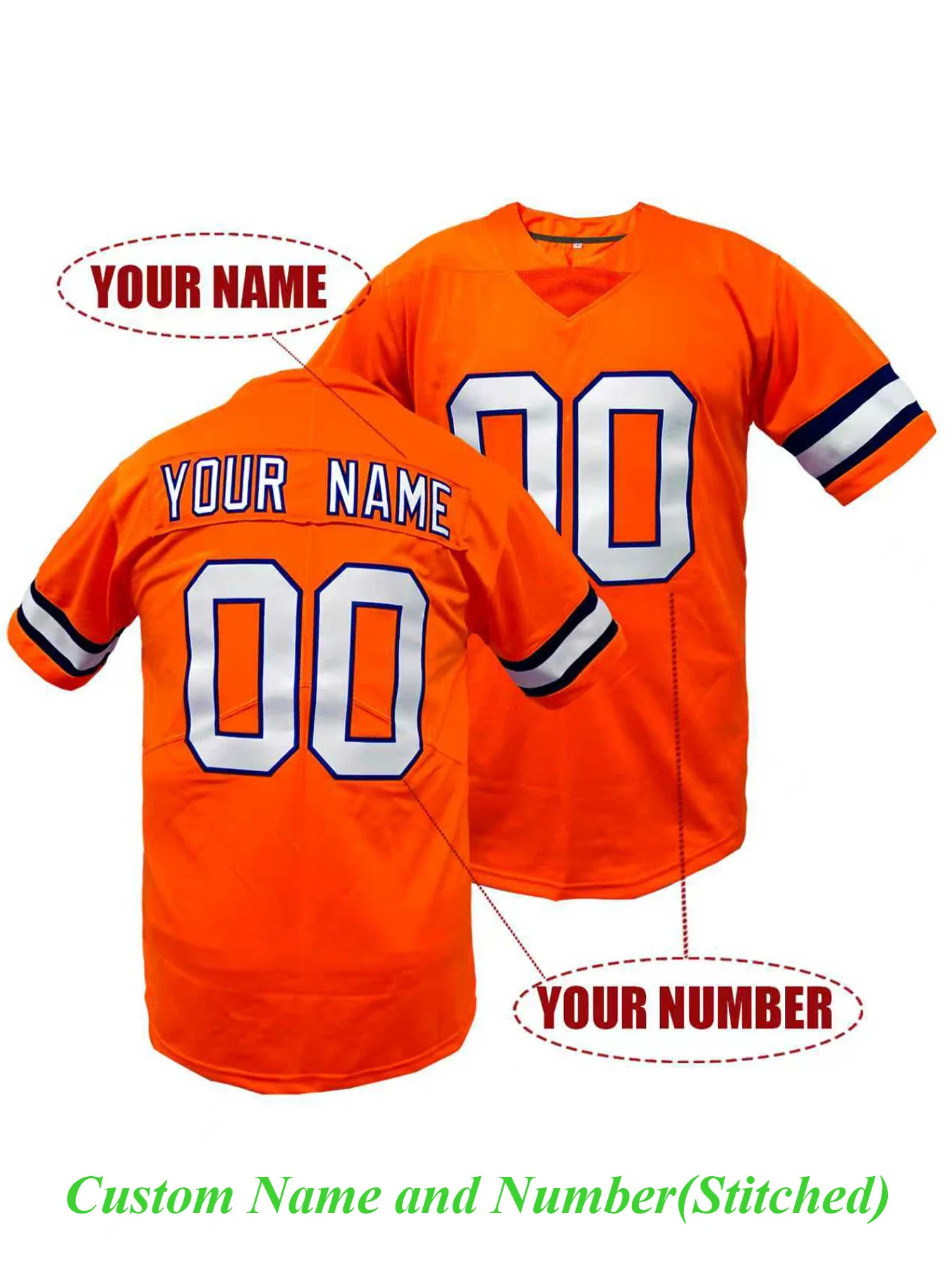 

Custom Name and Number Men's Football Jersey Personalized Short Sleeve Tee Loose Fit Breathable Rugby Jersey DIY T-shirt