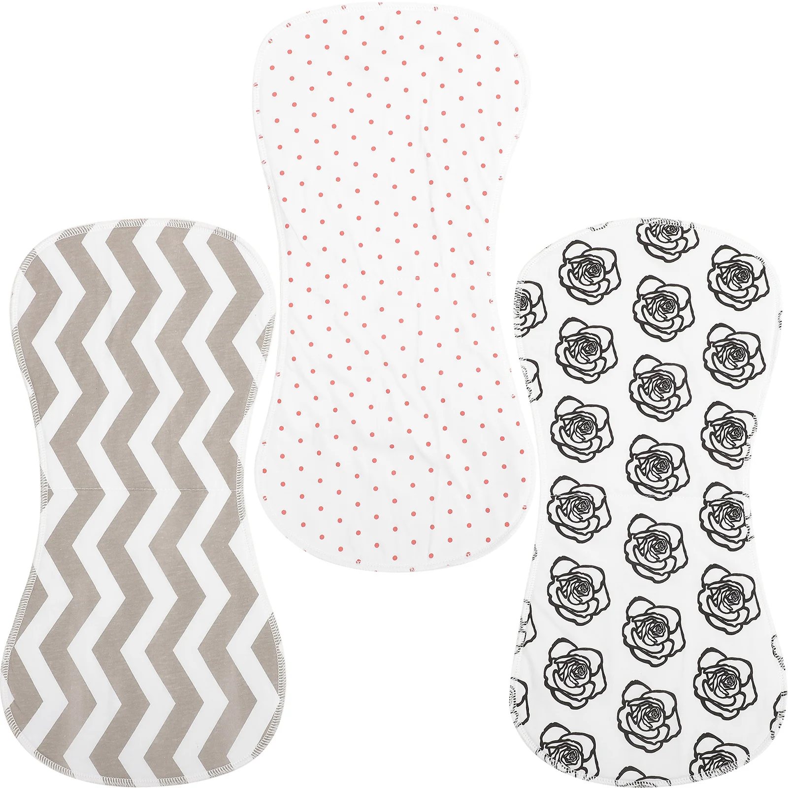 3 szt. Śliniaków bawełnianych wielokrotnego użytku, małe, regulowane śliniaki do jedzenia dla dzieci, uniwersalne, nadające się do prania, śliniaki do posiłków, ozdobne ochraniacze na ubrania