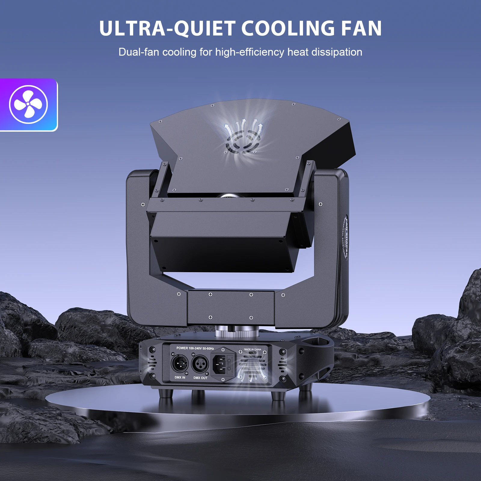 Datewink 60W RGB 6LED Moving Head Lights 3-Axis Rotation DMX512 Beam Stage Lighting Effect For DJ Disco Party Wedding Nightclub