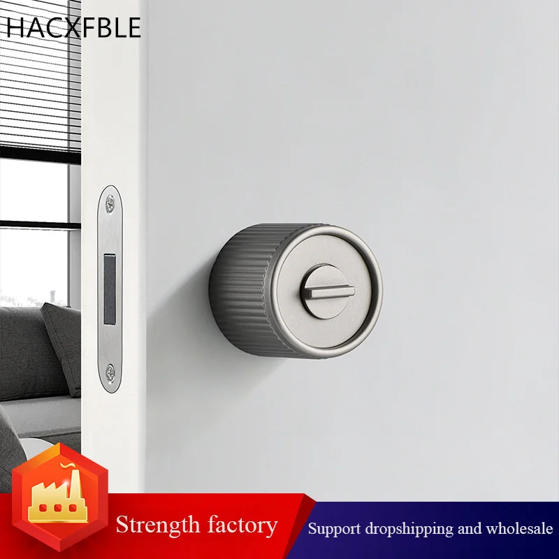 

2024 Minimalist Round Ball Magnetic Bedroom Door Lock Indoor Door Zinc Alloy Silent Round Handle Door Lock Wood Furniture Lock