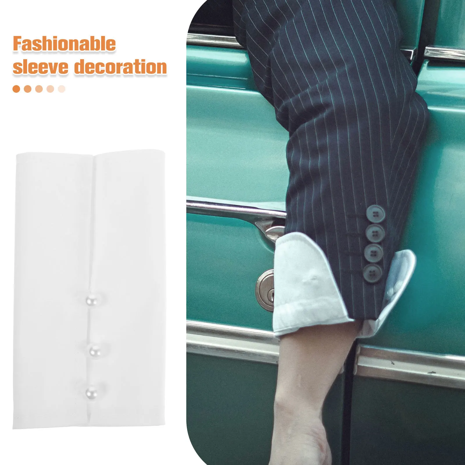 Manchette de poignet détachable en coton, 1 paire, chemises, Design confortable, décoration à la mode, réunions d'affaires, vêtements toute la journée