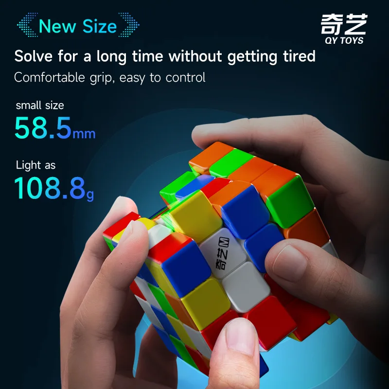 QiYi M Pro Speedcube 4x4x4 Magnetic Magic Cube Professional 4×4 Speed Puzzle Children's Fidget Toys 4x4 QY Original Cubo Magico