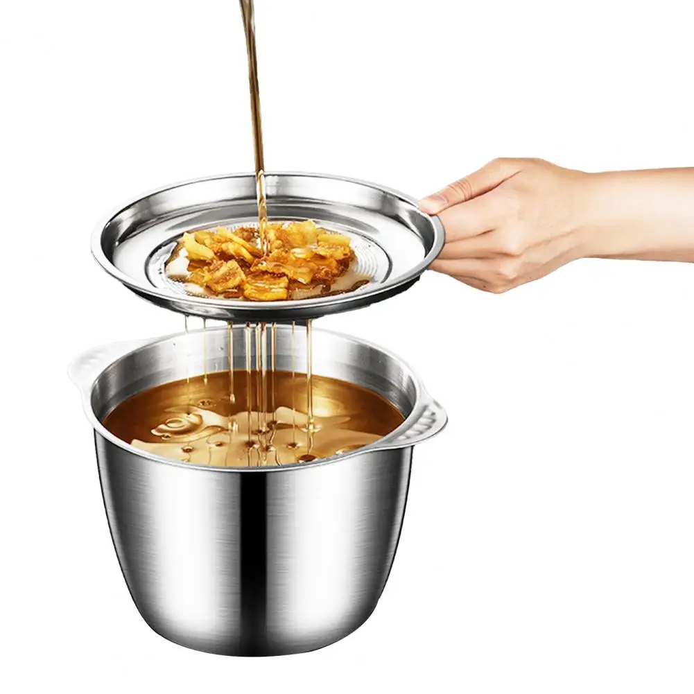 

Oil Tank with Strainer Lid and Handle,Multi-purpose Kitchen Pot,Rust-Resistant Lard Jar Frying Oil Storage Bottle