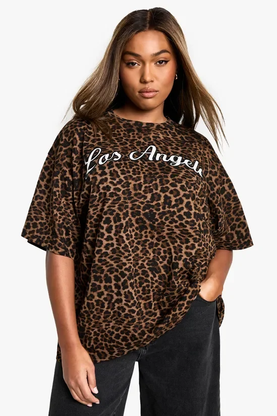 

Plus Size Leopard Print Oversized T-shirt Women Oversized T-shirt Summer Fashion Women Casual Quick Drying Breathable T-shirt