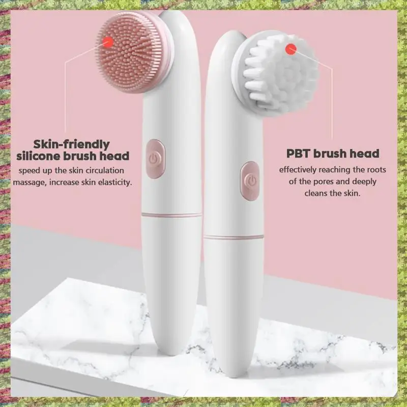 ABKB ไฟฟ้าซิลิโคนแปรงทําความสะอาดผิวหน้า Skin Care Peeling Blackhead Removal Pore Cleanser อุปกรณ์นวดหน้า