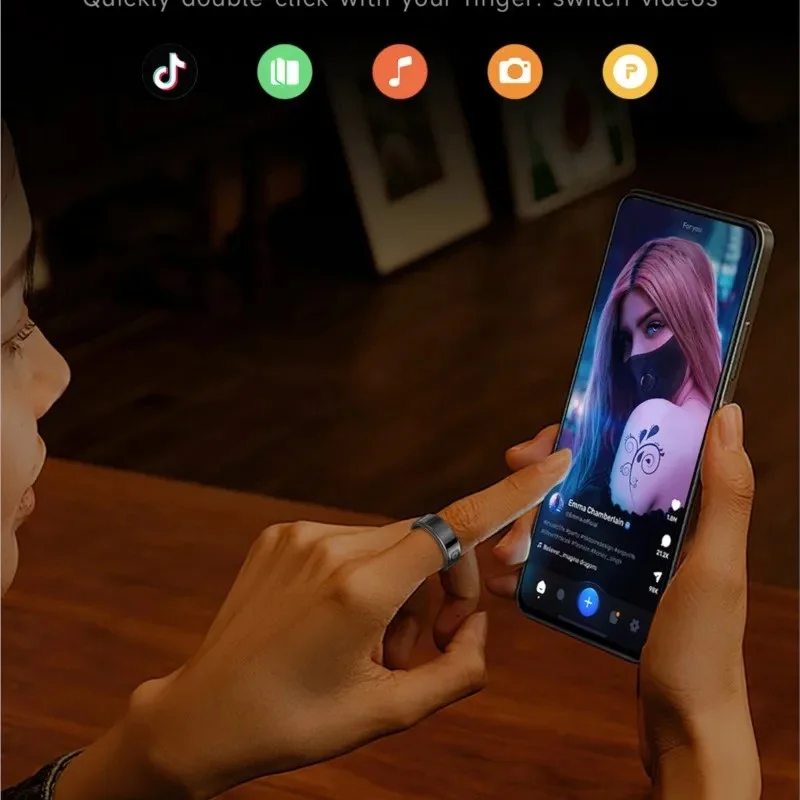 2025 Tech Smart Ring Health dla mężczyzny Kobieta z ekranem Tętno Krok Przypomnienie dla Xiaomi Huawei Iphone 16 Ring Smart Display