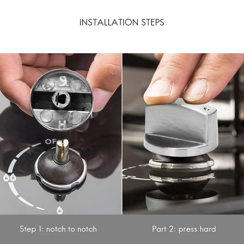 4 pieces knob stove gas cooker knobs metal gas cooker knob gas cooker control metal stove knobs for the kitchen 6mm