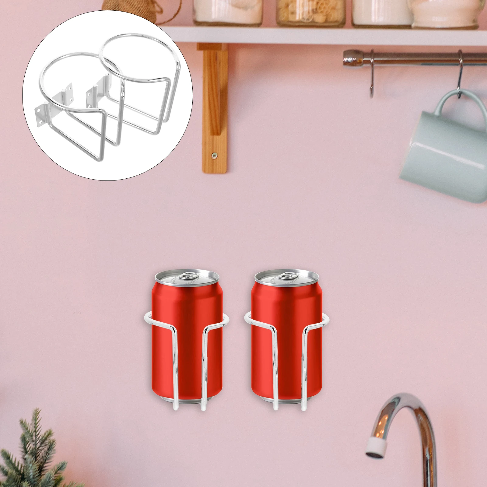 

2Pcs Car Cup Holder for Cars Multifunctional Boat Wood Drink Rack Wall Mount ATV Saving Beverage