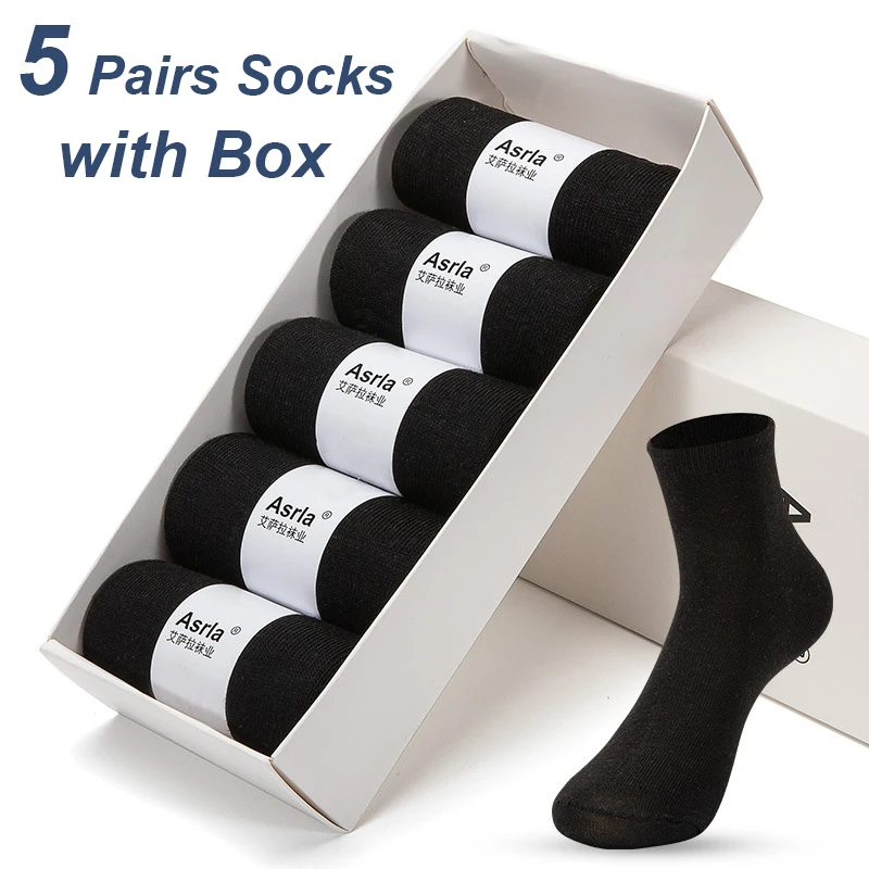 

Urgot Brand 5 Pairs Men's Cotton Socks Gift Box Business Women's Men's Socks Middle Tube Socks Autumn And Winter Factory Outlet