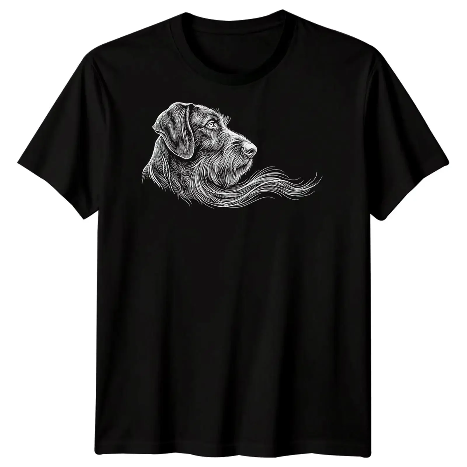 German Wirehaired Pointer Mens T Shirt Dog Breed Owner  vintage Washed Breathable Top For Everyday Wear homme Casual Stylish