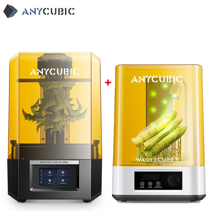 ANYCUBIC 포톤 모노 M5s 12K 송진 3D 프린터, 10.1 인치 UV LCD 3D 프린터, 레벨링 프리 3D 인쇄, 세척 및 경화 3 스테이션 