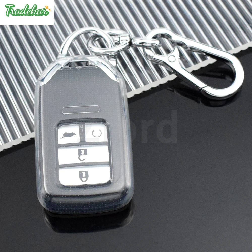 

Прозрачный чехол из ТПУ для Honda Vezel City Civic Jazz BRV BR-V HRV Pilot Odyssey, чехол для умного дистанционного ключа автомобиля, защитная крышка