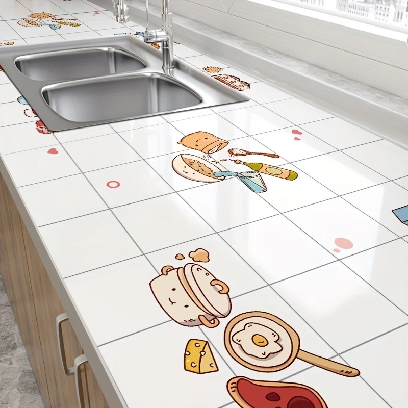 Kitchen Oil-Proof Sticker High Temperature Waterproof Moisture-Proof Cabinet Kitchen Stove Range Hood Tile Wall Sticker