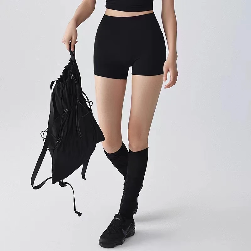 2024 New Seamless Ribbed Yoga Shorts For Women High Waisted Biker Tights Elastic Workout Slim Sports Leggings Sportswear