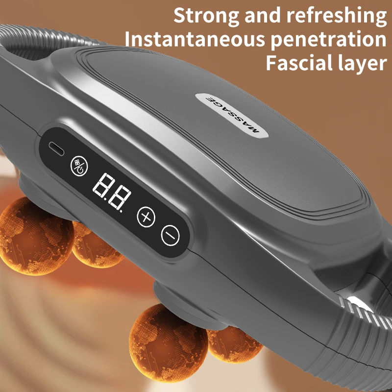 2024 Pistola per fascia portatile a 9 livelli di velocità di vendita calda Comodo display LCD Massaggio dei tessuti profondi con vibrazione Corpo e pistola per massaggio