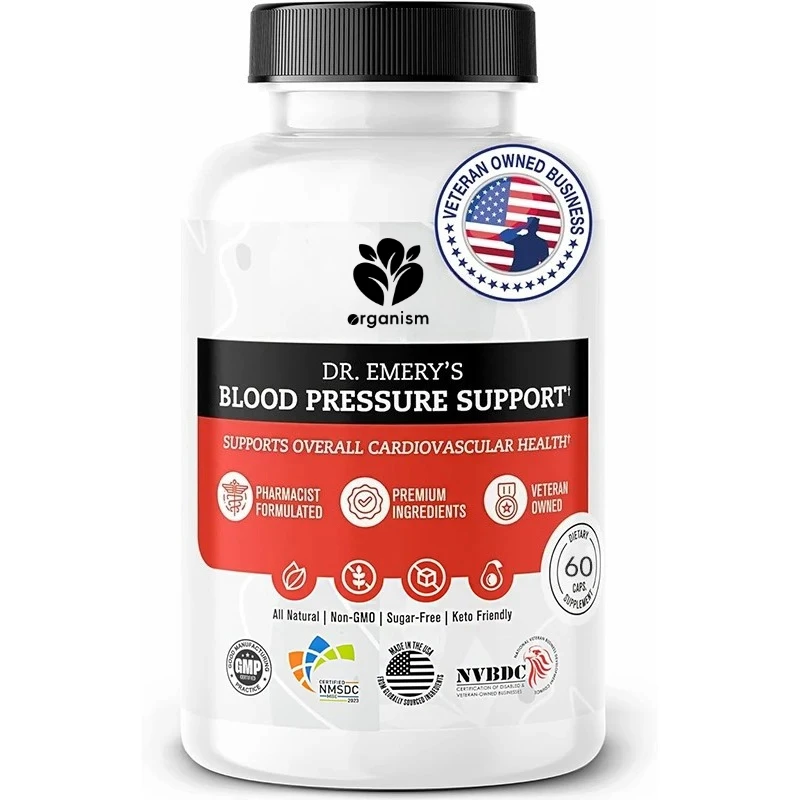 

Blood pressure support supplement containing magnesium, zinc, vitamin D3, and potassium, 60 pills