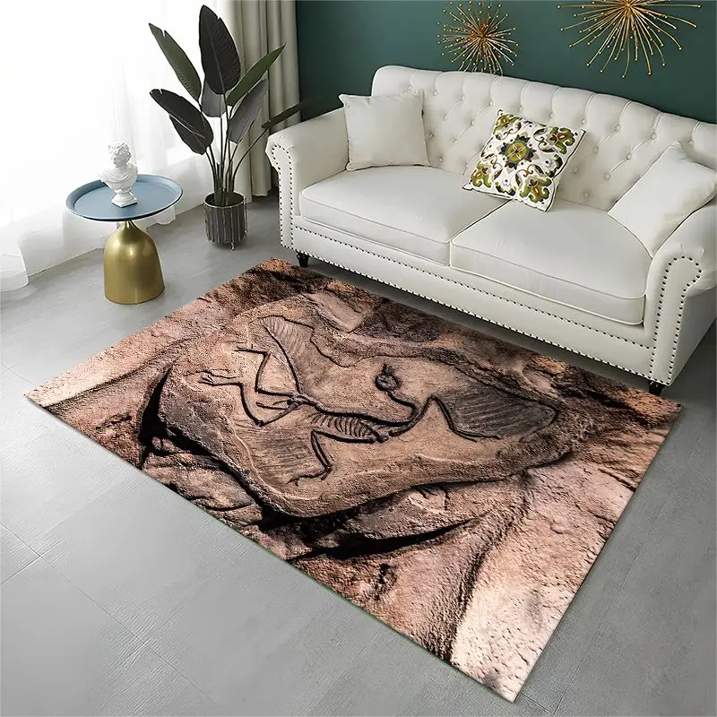 Ancient Dinosaur Fossils Large Area Rug Non-slip Durable Carpet for Bedroom Living Room Sofa Doormat Home Decor Floor Mat Gift