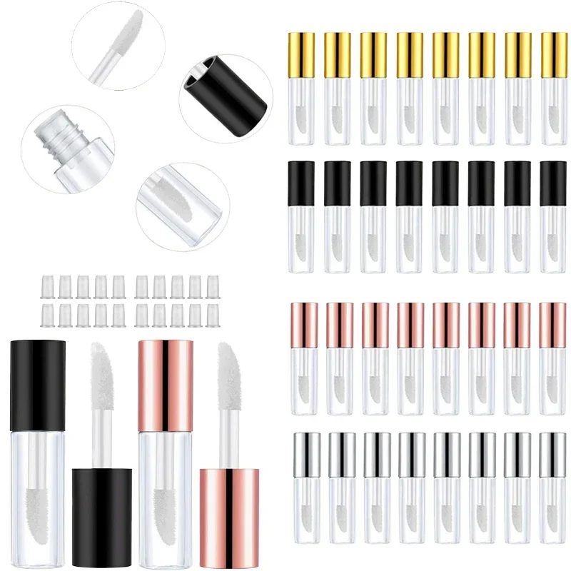 

100 шт. портативных пустых мини-флаконов объемом 2 мл для блеска для губ и бальзама, многоразовые контейнеры для помады для путешествий, для женщин и девочек, для самостоятельного создания макияжа