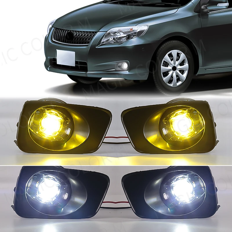 

1 Set Car Fog Lamp For Toyota Corolla Fielder AXIO 2007 Halogen White Yellow Lens Daytime Running Light Wire Switch Accessories