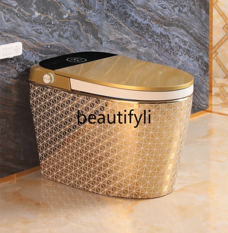 

European-style gold-plated new smart toilet integrated electric smart golden toilet