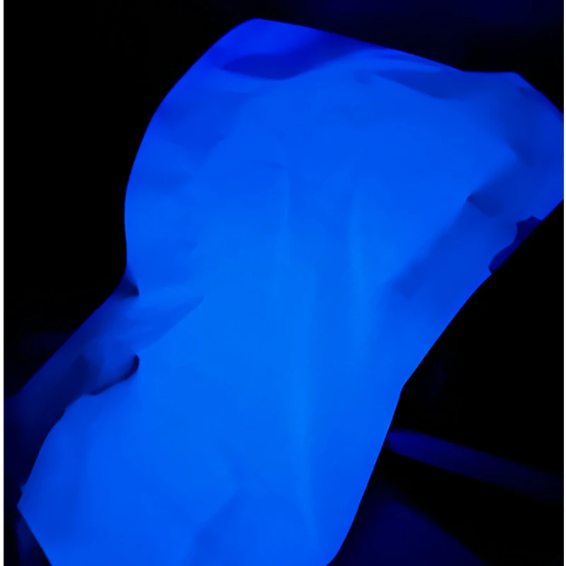 Photosensitive Fabric Color Change Night Glow Turns White To Blue Windbreaker Designer Apparel Sewing Fabrics Diy Cloth