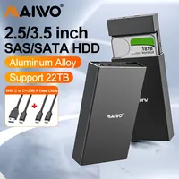 MAIWO SAS SATA Hard Drive Enclosure USB3.1 Type-C SAS 2.5& 3.5 Inch HDD Docking Station Hard Disk Box for 2.5/3.5 inch HDD/SSD