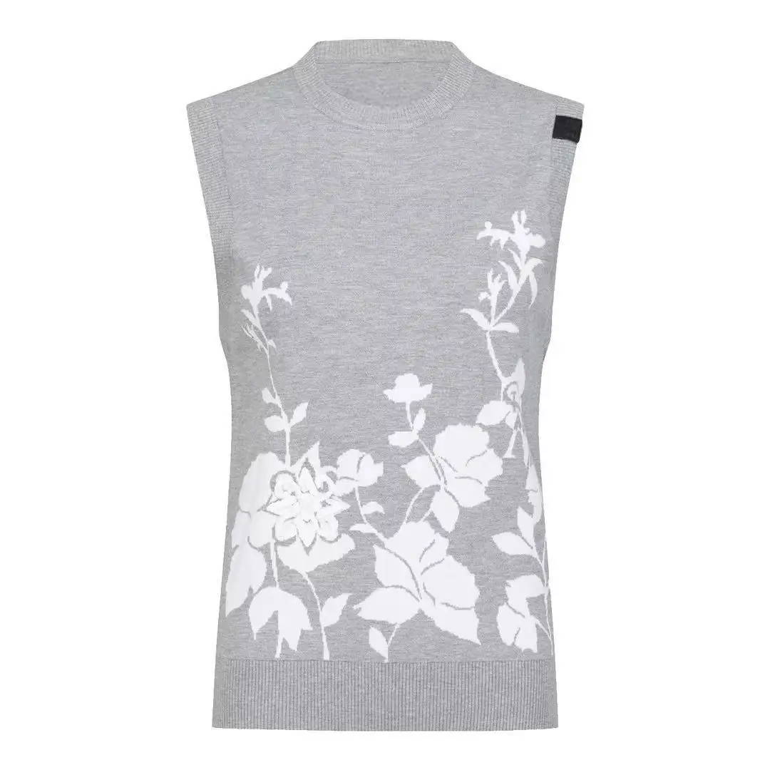 Clearance Sale-Ladies Age-reducing Versatile Golf Knit Vest Crew Neck Sleeveless Casual Golf Waistcoat
