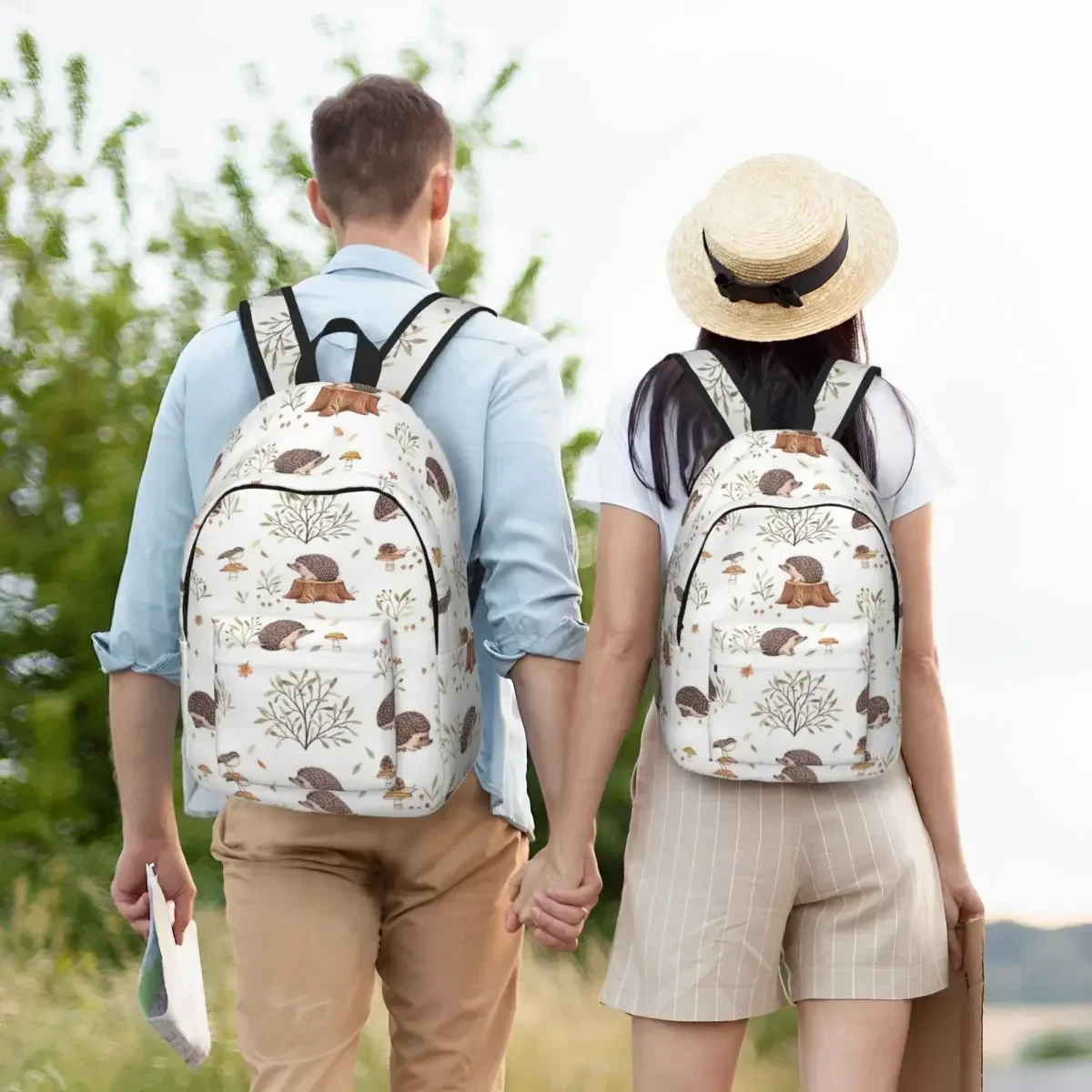 Jeż dla nastolatków Student School Bookbag Cute Animal Daypack Podstawowy, licealny plecak podróżny