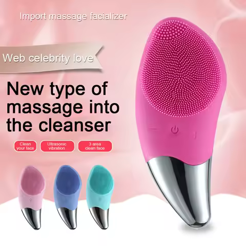 Usb Electric Face Cleansing Brush Sonic Electric Facial Cleanser Cleansing Brush Skin Scrubber Skin Massager Skin Care Tools