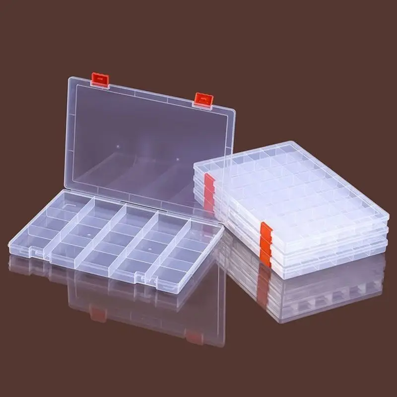 

15/24/36/48 Grids Compartment Plastic Storage Box Organizer Jewelry Earring Box Bead Screw Container Storage Case Display Case