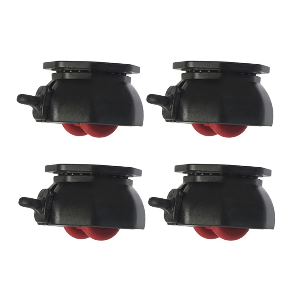 4PCS with Brake Furniture Casters Wheels Mute Stablize Universal Wheel Wear-resistant Self Adhesive Pulley Base