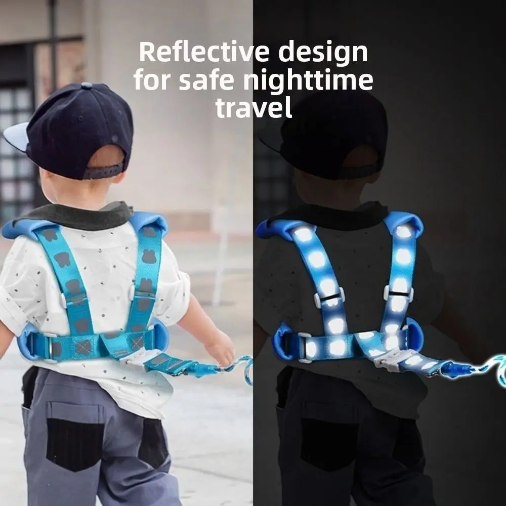 Reflective Child Anti Lost Wrist Link 1.5/2/2.5m Harness&Bracelet Baby Loss Prevention Belt with Spring Rope Cartoon