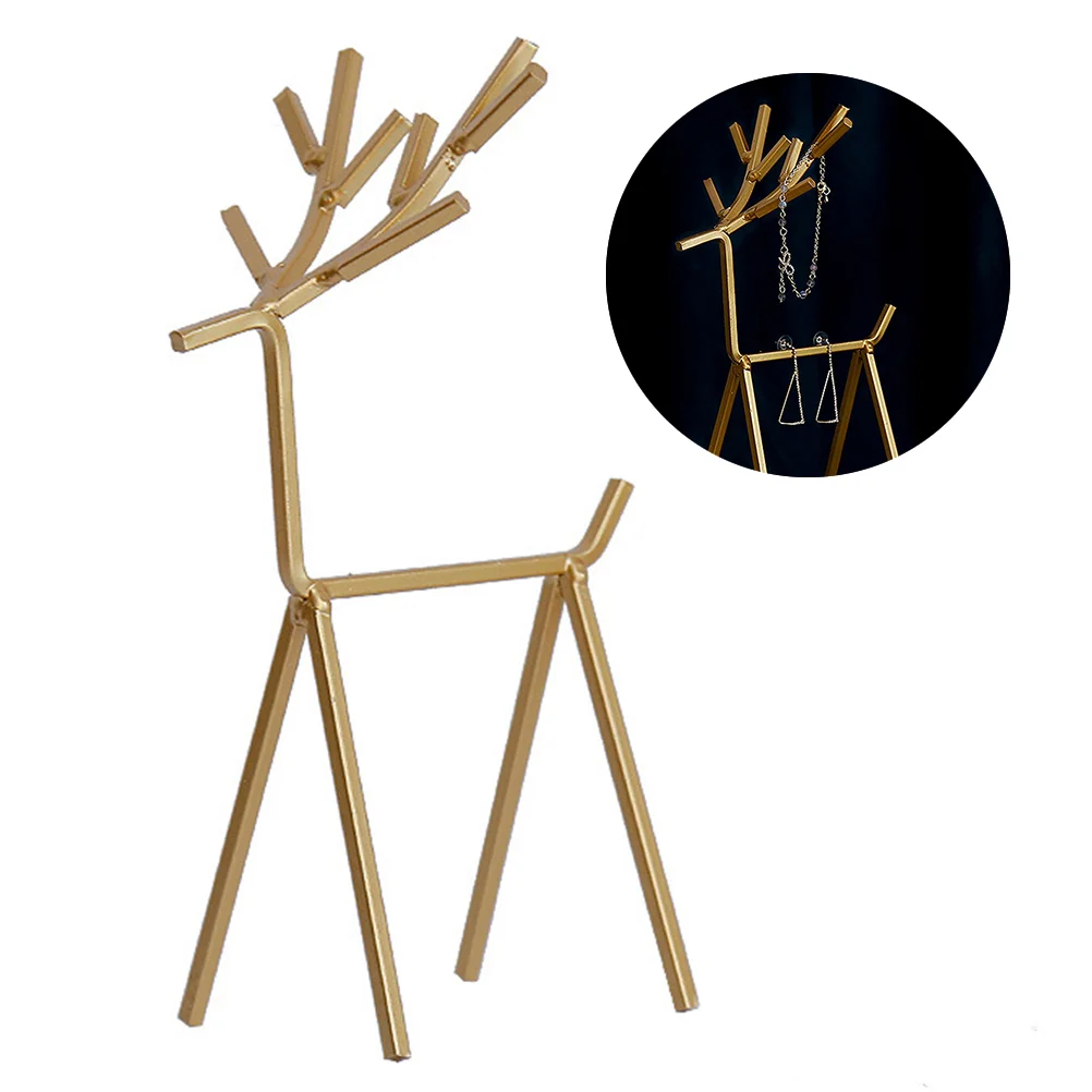 

Decorate Iron Jewelry Rack Deer Ornaments Gold Decorations for Home Shape Furnishing Articles