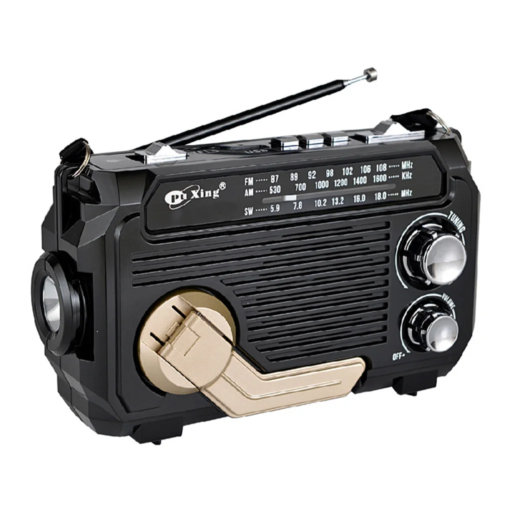 

Hand Crank Emergency Radios Solar Charging Portable FM AM SW Radio Receiver Bluetooth 5.2 Speaker Music Player Support TF USB