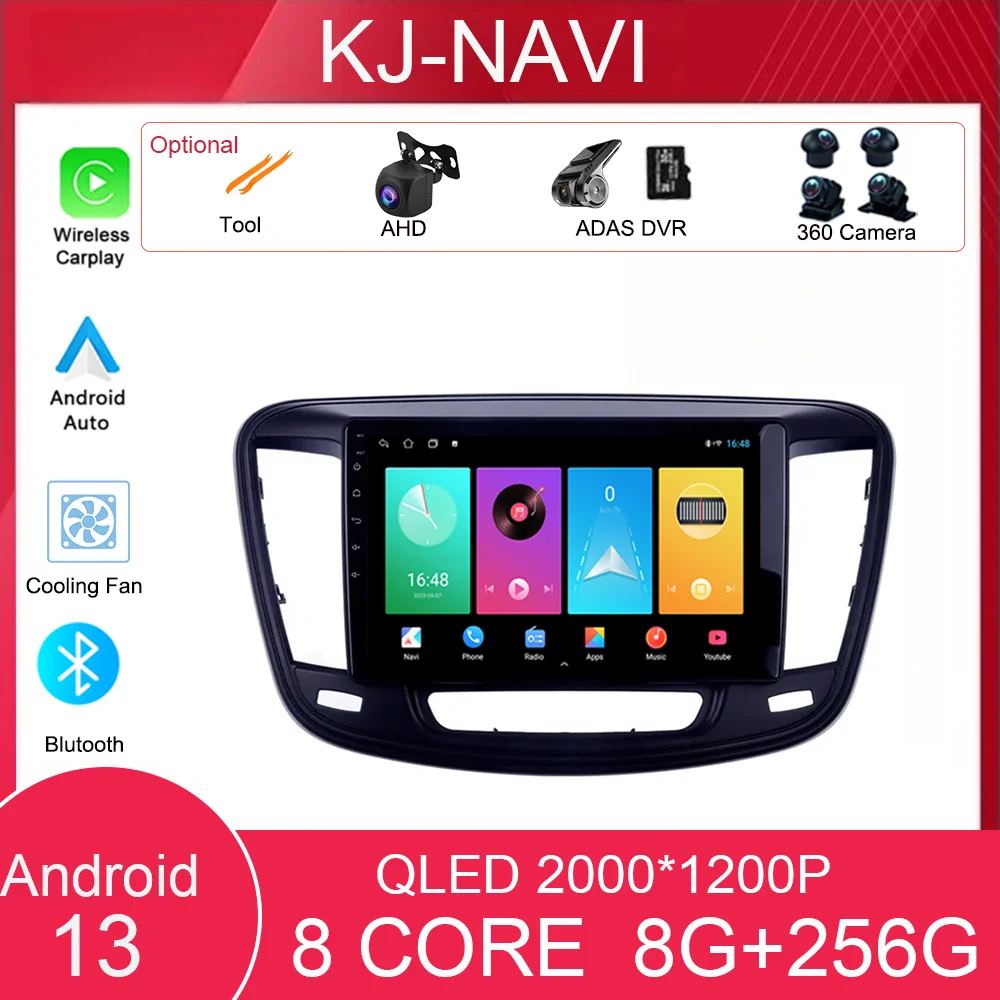 For Chrysler 200 200C 2015 - 2019 NET Carplay Smart Stereo Android 13 Auto 360 RadioCore System Multimedia System Blutooth