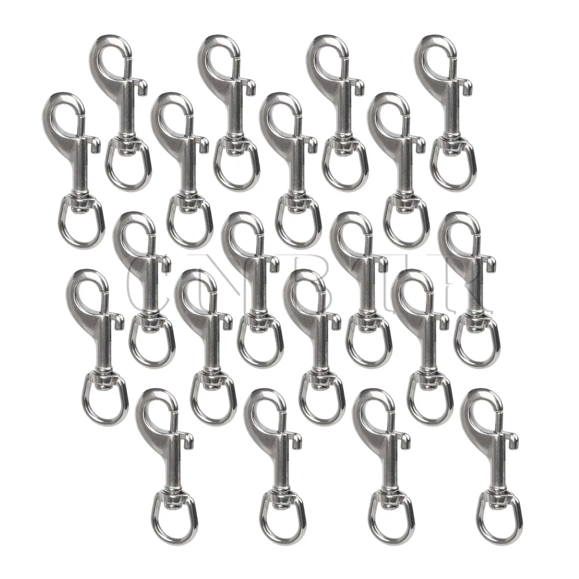 

CNBTR 20Pcs Stainless Steel Single Swivel Bolt Snaps Hook 90mm for DIY Craft