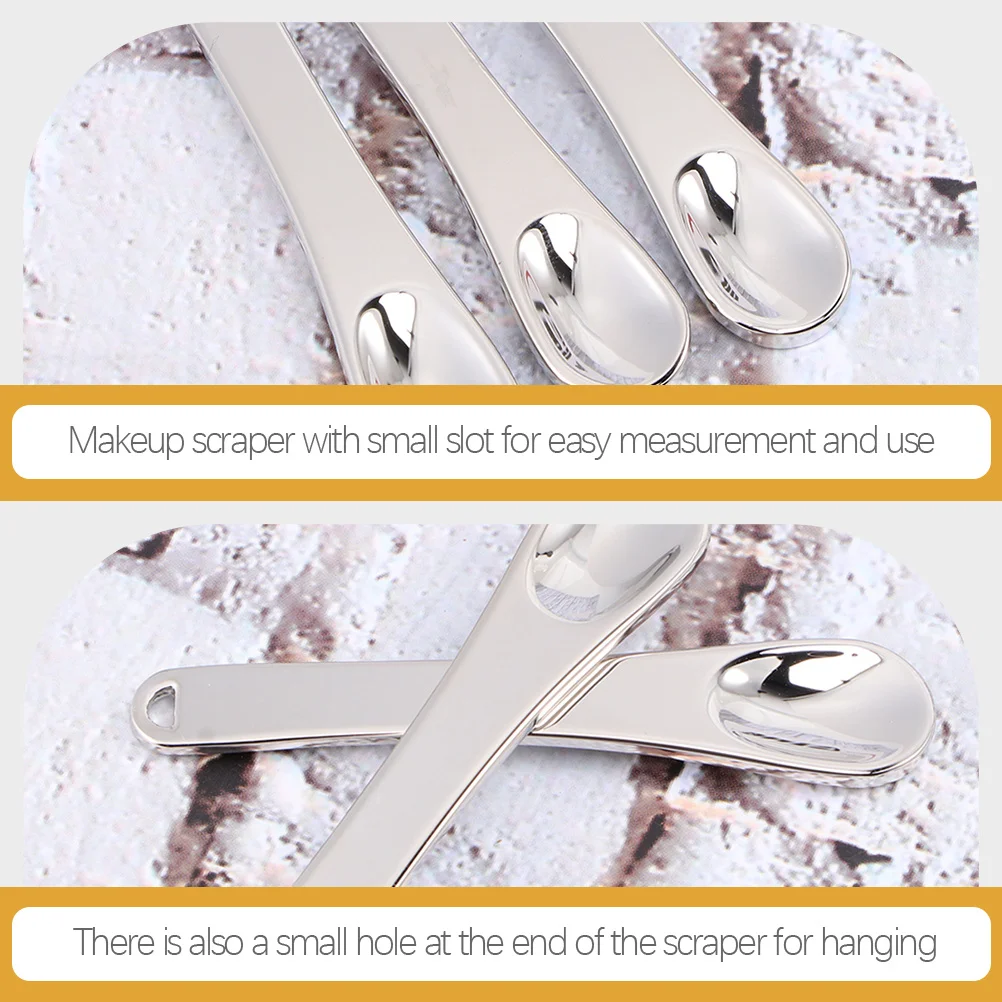 10 قطعة ملاعق كريم العين سبيكة العناية بالبشرة ملعقة لقناع الوجه كريم الاستغناء أداة مع ثقب معلق #2