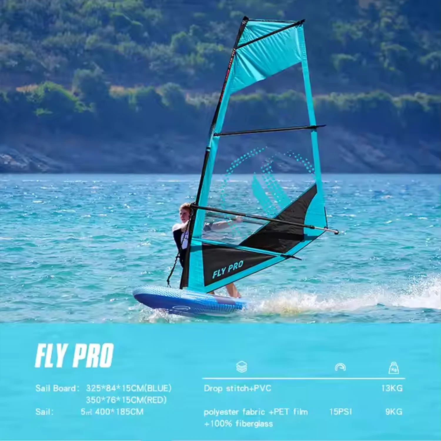 Favorite New Arrival Stand Up Paddle Board With Sail Portable Drop Stitch Windsurf Board For Ocean Lakes Rivers