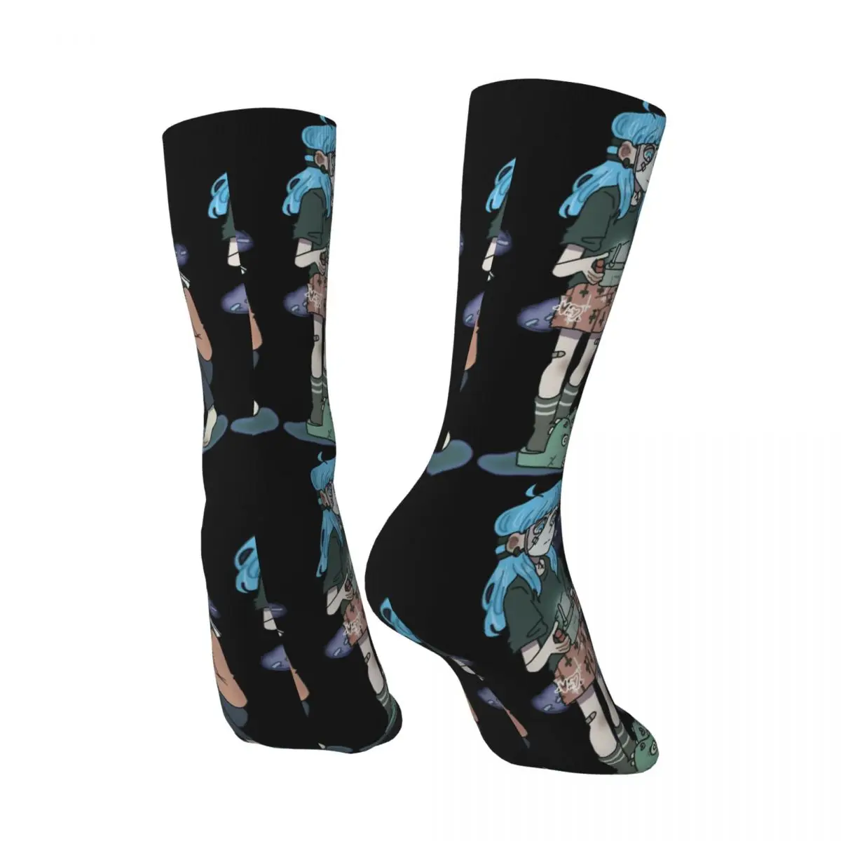 Hip Hop Vintage Ghost Ants Crazy Men's compression Socks Unisex Sally Face Game Harajuku Pattern Printed Novelty Happy Crew Sock