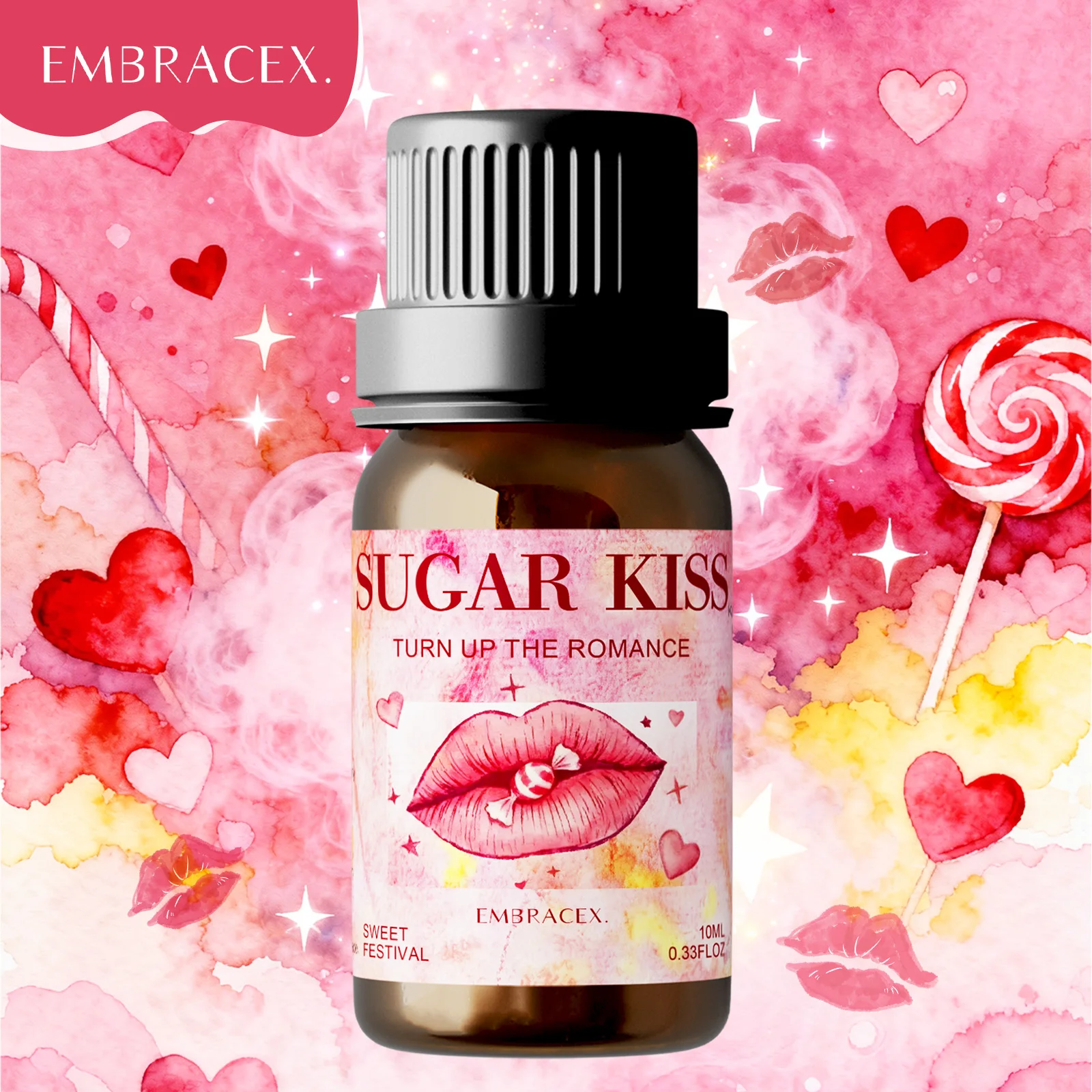 

10 мл эфирное масло сахарного поцелуя, стойкий аромат, эфирное масло ко Дню святого Валентина - романтическая ароматерапия для пар, подарок любовнику
