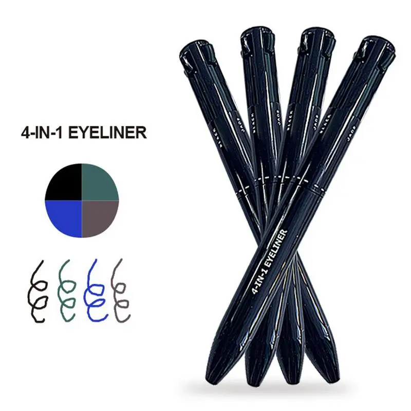 1pcs 4 In 1 Makeup Pen Eyebrow Pencil Waterproof Drawing Eye Brow Easy Color Eyeliner Eyebrow Pen Sweatproof Makeup Pen