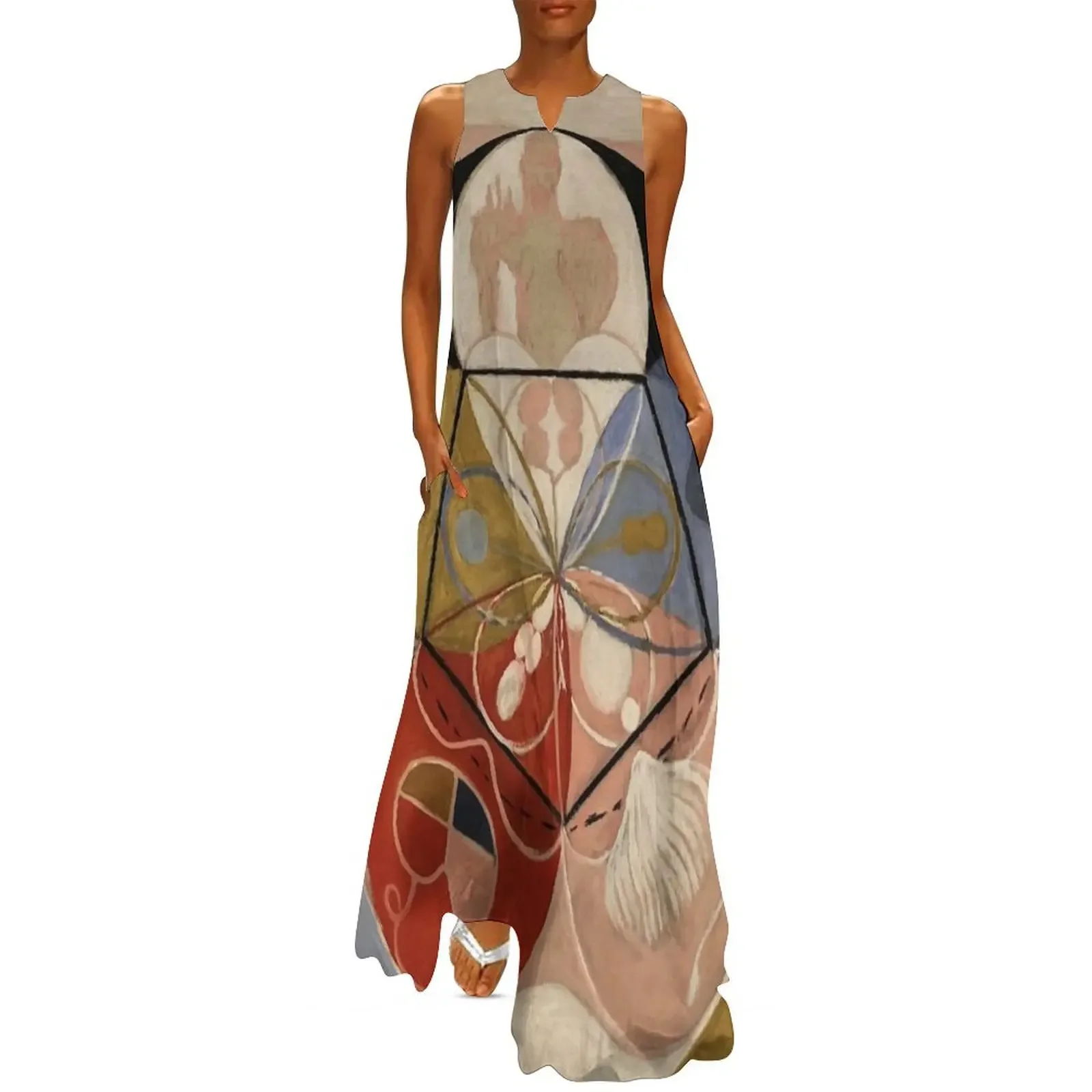 

High Res Hilma af Klin 1862-1944, Vintage Art Long Dress birthday dress for women luxury 2025 Dress