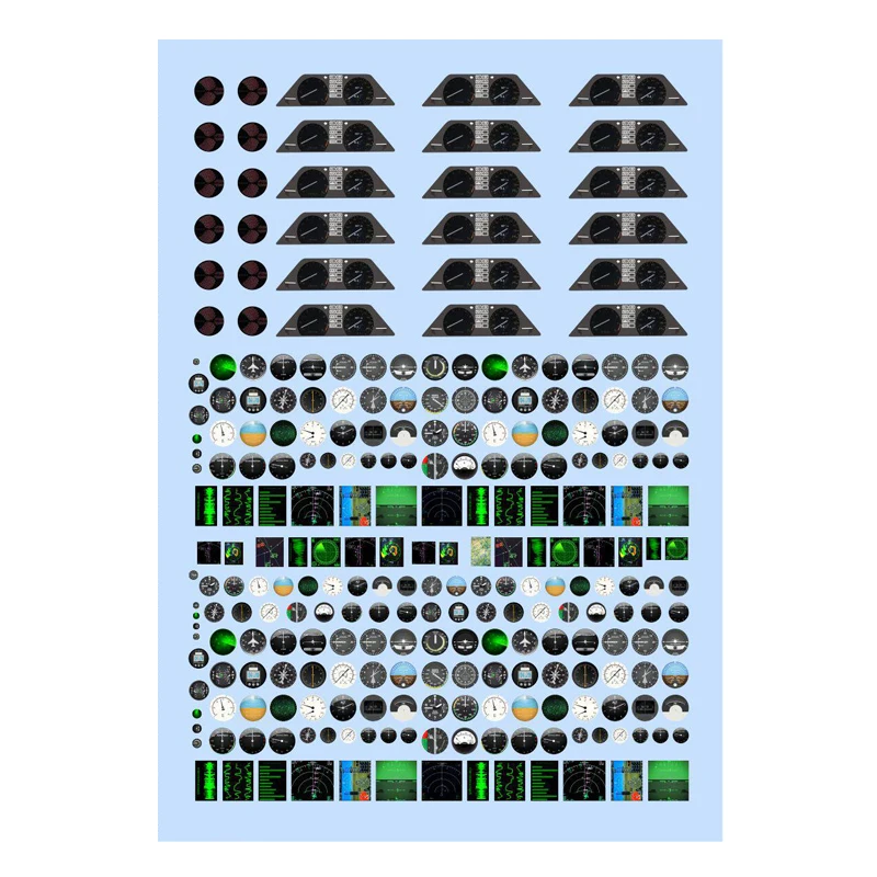 1PCS Dashboard/LCD Screen Pattern Waterslide Decal/Peel-Away Transfer Sticker for Scale Car/Warship/Boat DIY Detail Decoration
