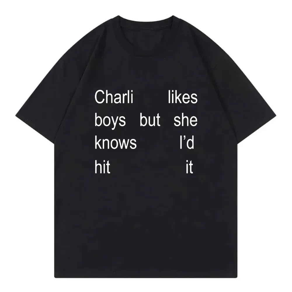 

Charli XcX Billie Brat Summer Song футболка мужская женская одежда Harajuku Charli Likes футболка больших размеров унисекс бестселлеры топы