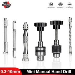Taladro de mano de aluminio para carpintería, herramienta rotativa de joyería artesanal, Micro