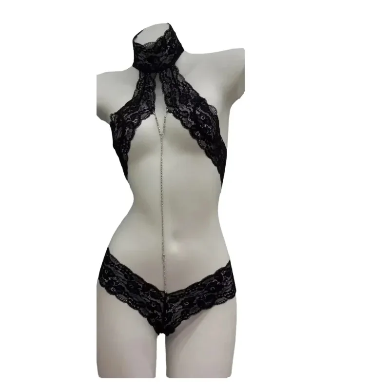 

Women's Sexy Lace Teddy One-Piece Pajamas Exotic Halter Nightgown for Romantic Nights High-Quality Comfortable Sleepwear Fast De