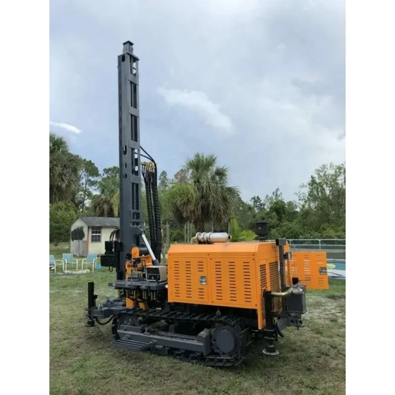 180m Deep Geothermal Water Well Drilling Rig Hydraulic Portable Crawler Water Well Drilling Machine