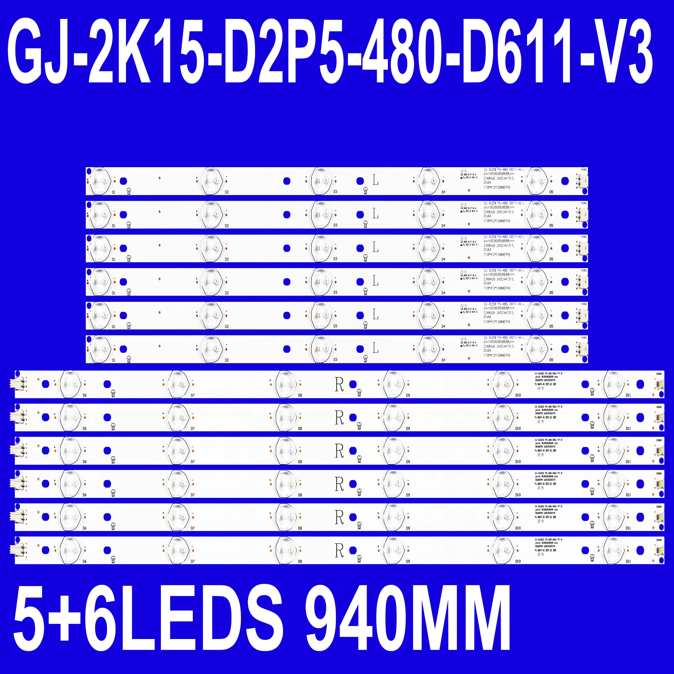 

Светодиодная лента подсветки для 48PFH4100/88 48PFK4100/12 TPT480H2-HWU23.K 48PFK4101/12 48PFK5500/12 88 LBM480P0501-J-4(L)